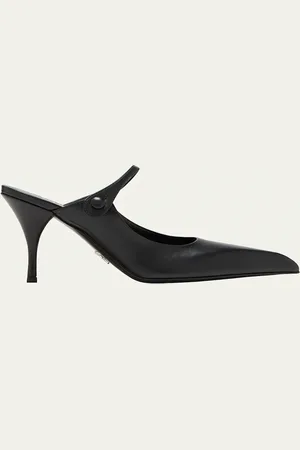 Prada Leather Mary Jane Mule Pumps