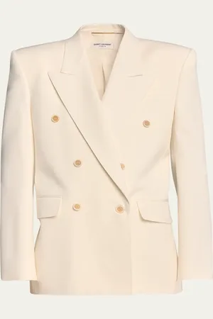 Saint Laurent Oversized Wool-Blend Blazer Jacket