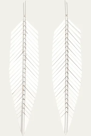 Cadar 18k Large Feather Drop Earrings