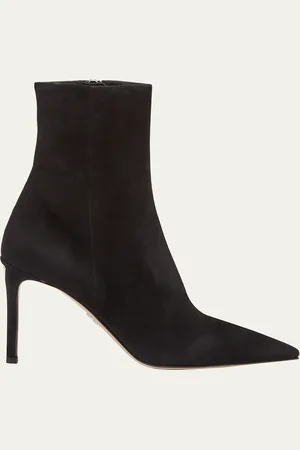 Prada Suede Zip Stiletto Ankle Booties