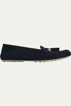 Loro Piana Suede Tassel Moccasin Loafers