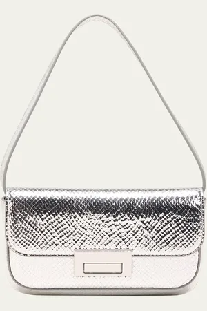 Loeffler Randall Stefanie Metallic Snake-Embossed Shoulder Bag
