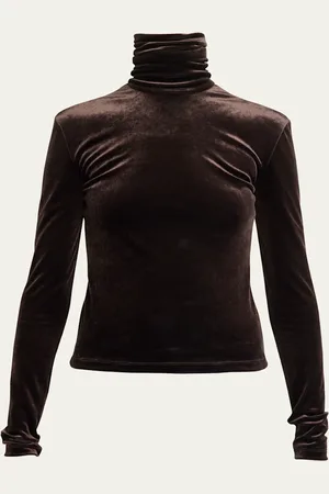 Saint Laurent Velvet Turtleneck Top
