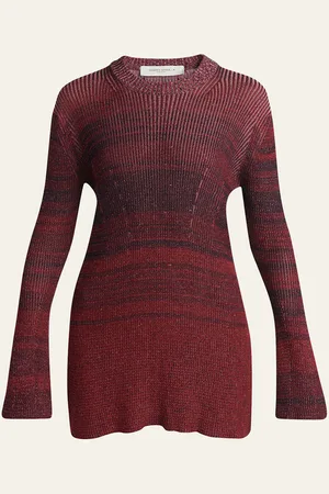 Golden Goose Journey Long-Sleeve Rib Knit Mini Dress