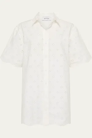 MATTEAU Broderie Mini Shirtdress