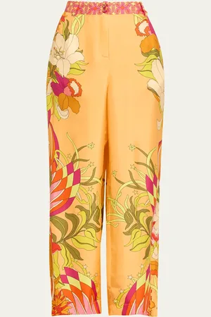 Camilla Wide-Leg Silk Trousers