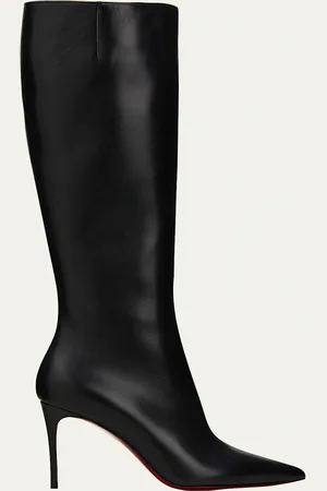 Christian Louboutin Kate Calfskin Red Sole Stiletto Knee Boots
