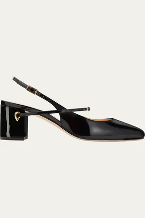 Jennifer Chamandi Mattia Patent Leather Slingback Pumps