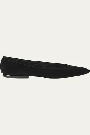 Loro Piana Primula Suede Ballerina Flats