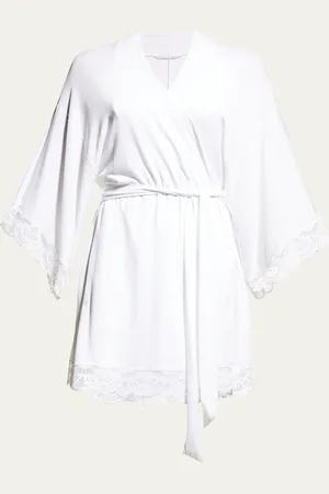 Eberjey Marianna Mademoiselle Lace-Trim Kimono Robe