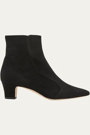 Manolo Blahnik Myconia Suede Ankle Booties