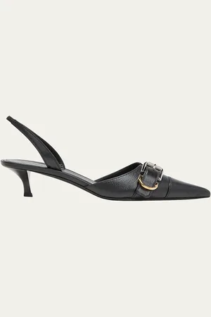 Givenchy Voyou Leather Buckle Slingback Pumps