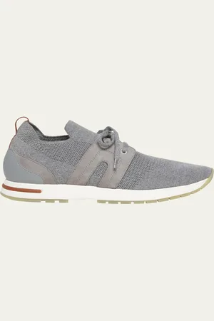 Loro Piana Knit Lace-Up Runner Sneakers
