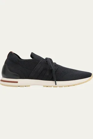 Loro Piana Knit Lace-Up Runner Sneakers