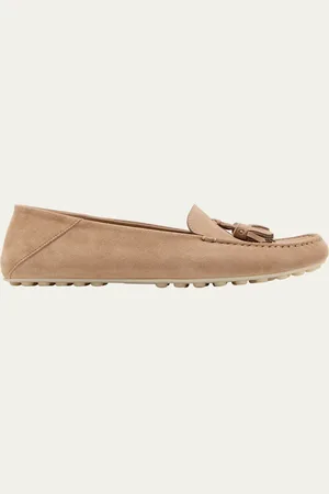 Loro Piana Suede Tassel Moccasin Loafers