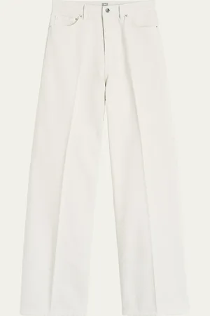Totême High-Rise Straight-Leg Press-Creased Denim Jeans