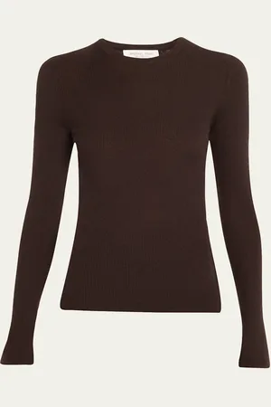Michael Kors Hutton Ribbed Cashmere Pullover
