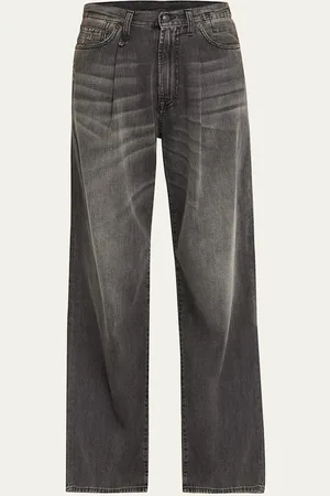 R13 Damon Pleated Wide Baggy Jeans
