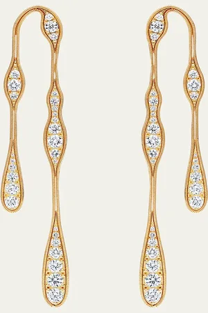 Fernando Jorge 18K Yellow Fluid Diamonds Doubled Earrings