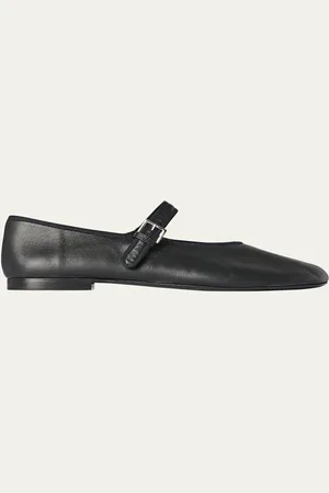 The Row Boheme Leather Mary Jane Ballerina Flats