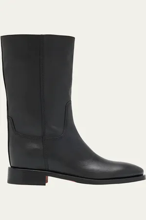 santoni Fleeces Leather Mid Boots