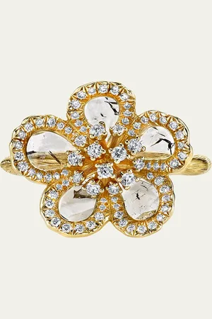 BHANSALI Grace Collection Flat Diamond Ring, Yellow
