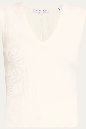 VERONICA BEARD Sid Ribbed Sleeveless Sweater