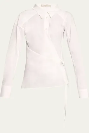 Jane Wade Fuze Long-Sleeve Poplin Wrap Shirt