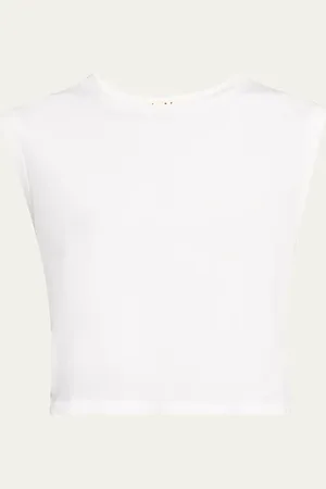 AMO DENIM Sleeveless Cropped Babe Tee