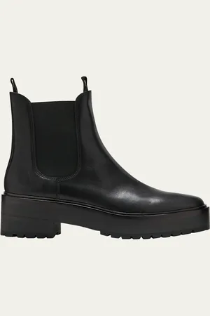 Loeffler Randall Reggie Leather Chelsea Ankle Booties
