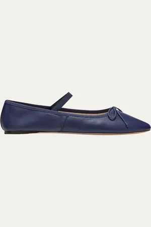 Loeffler Randall Leonie Lambskin Bow Ballerina Flats