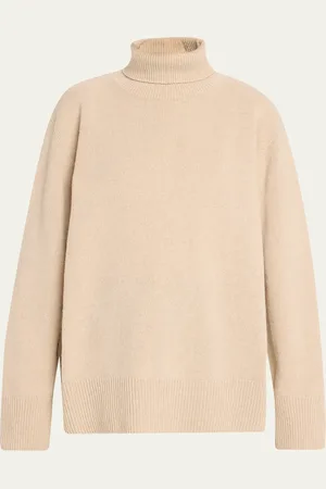 The Row Stepny Wool-Cashmere Turtleneck Top