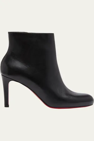 Christian Louboutin Pumppie Red Sole Leather Ankle Boots
