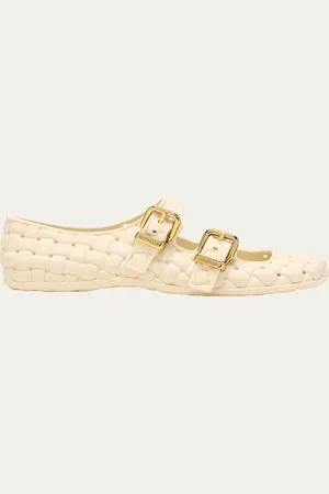 Bottega Veneta Amy Intreccio Dual Mary Jane Ballerina Flats