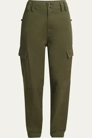 Saint Laurent High-Rise Straight-Leg Cargo Trousers