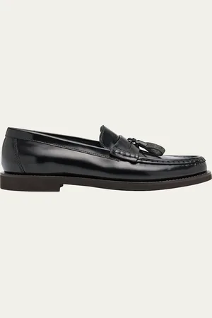 Brunello Cucinelli Leather Monili Tassel Penny Loafers