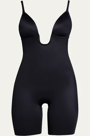 Spanx Shape Suit Your Fancy Plunge Low-Back Mid-Thigh Bodysuit