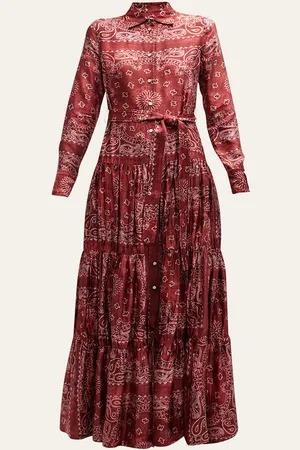 Golden Goose Golden Bandana-Print Long Shirtdress