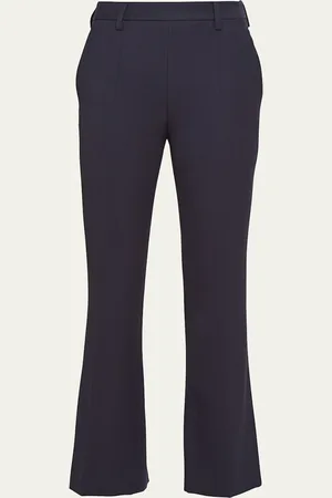 Prada Gabardine Flared Ankle Trousers