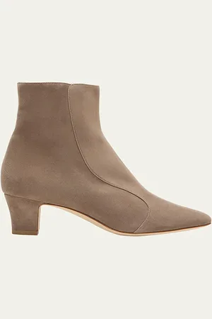 Manolo Blahnik Myconia Suede Ankle Booties