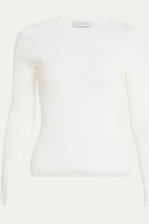 GABRIELA HEARST Browning Cashmere Ribbed Top
