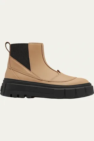 sorel Caribou Leather Winter Chelsea Booties