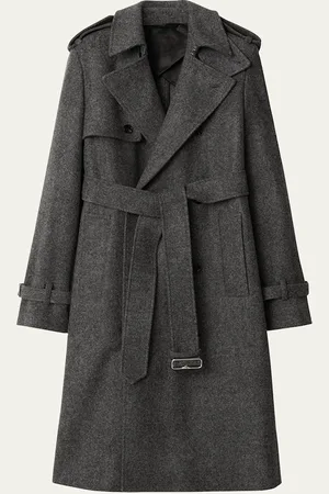 Burberry Belted Wool Trench Coat