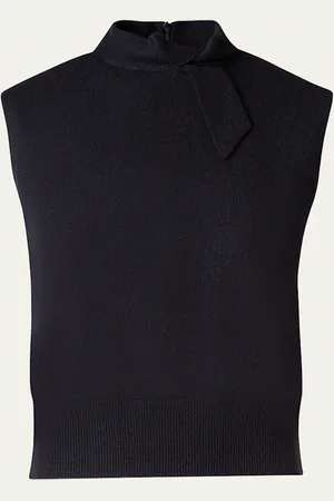 AKRIS Knotted Cashmere Sleeveless Sweater
