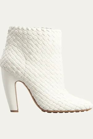 Bottega Veneta Lido Intrecciato Leather Ankle Booties