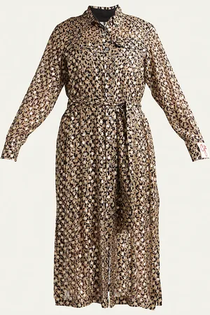 Golden Goose Leopard-Print Fil Coupe Shirtdress