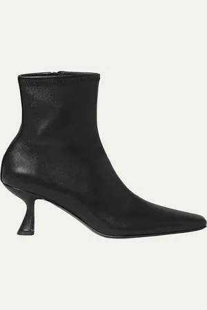 Loeffler Randall Lambskin Kitten-Heel Booties