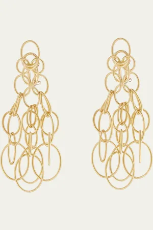 Buccellati Hawaii 18K Yellow Oval Link Pendant Earrings
