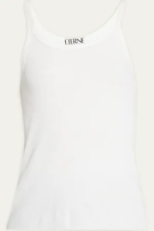 ÉTERNE Cropped Rib Tank Top