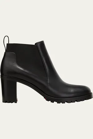 Christian Louboutin Marchacroche Leather Red Sole Booties